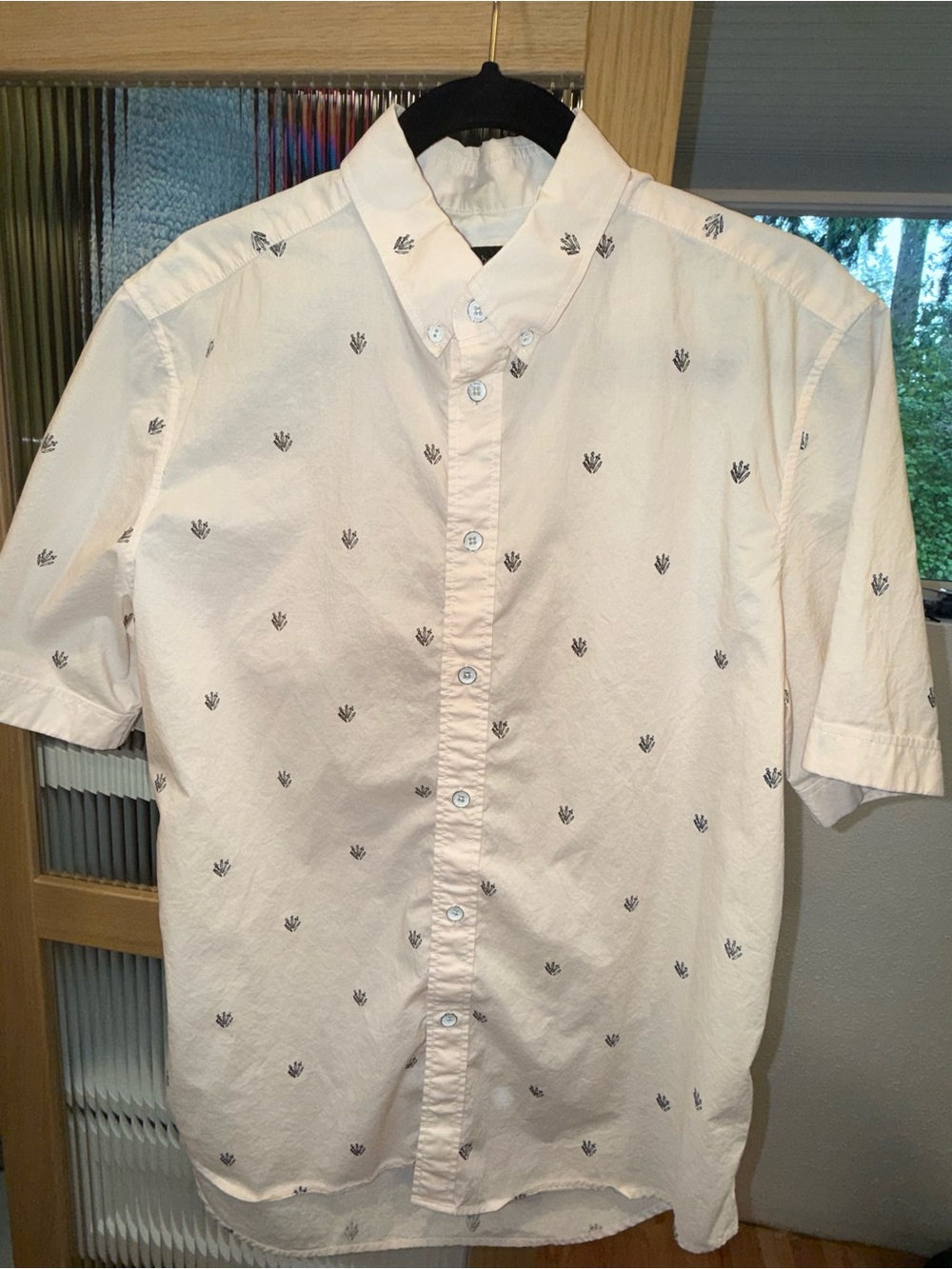Rag & Bone 100% Cotton Short-Sleeve Button-Down Dagger Print All Over